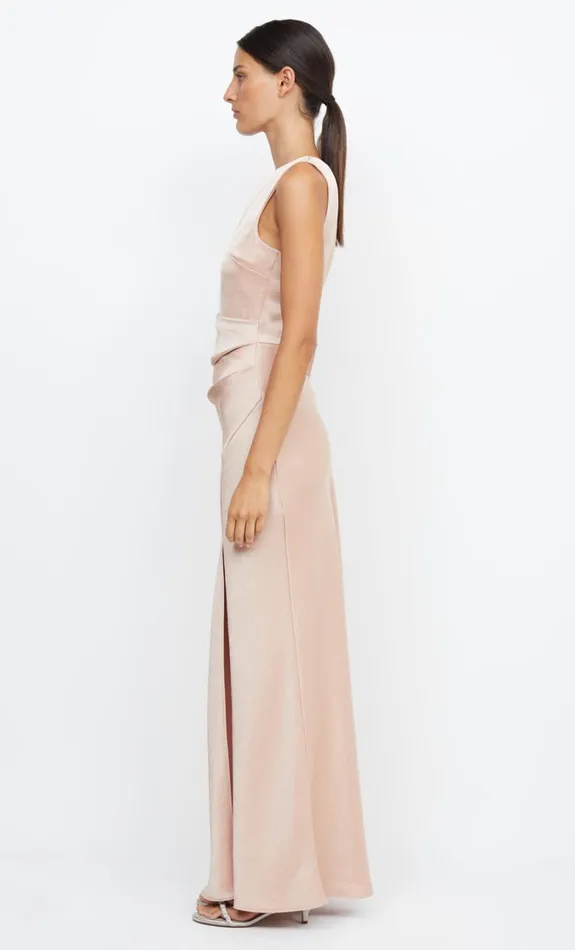 Women Bridesmaids Bec Bridge THE DREAMER ASYM DRESS Rose Gold