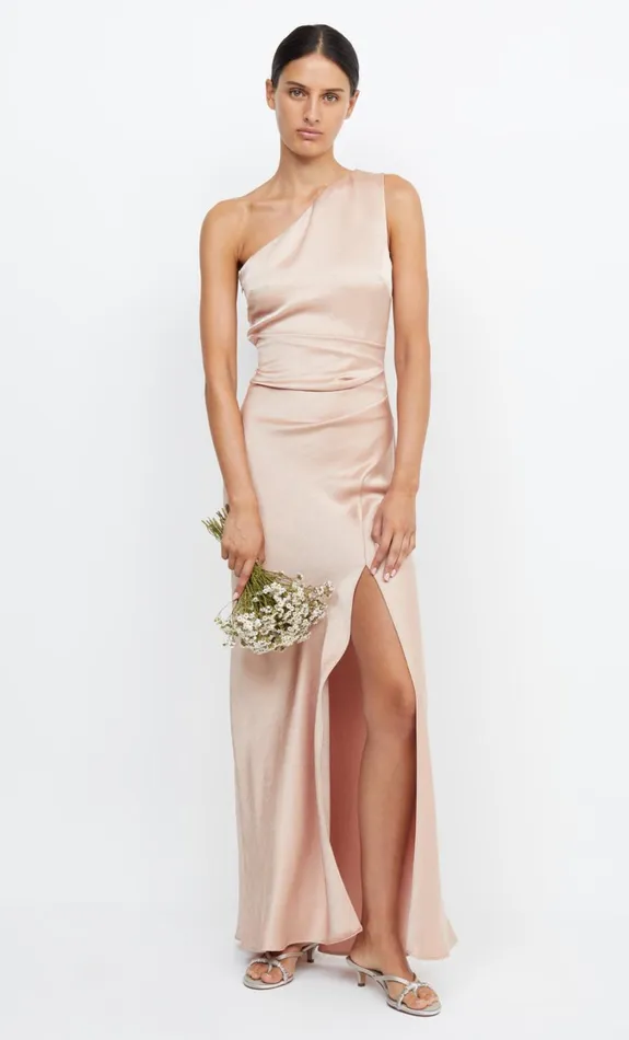 Women Bridesmaids Bec Bridge THE DREAMER ASYM DRESS Rose Gold
