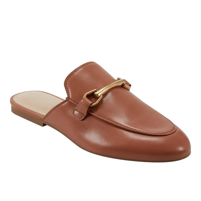 Women Butler Loafer Mule Brown Leather Marc Fisher Mules and Slides