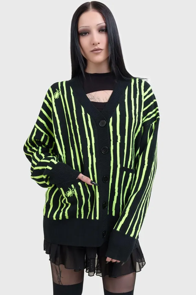Women Cardigans Killstar Beetlejuice Beetlejuice Beetlejuice Intarsia Cardigan