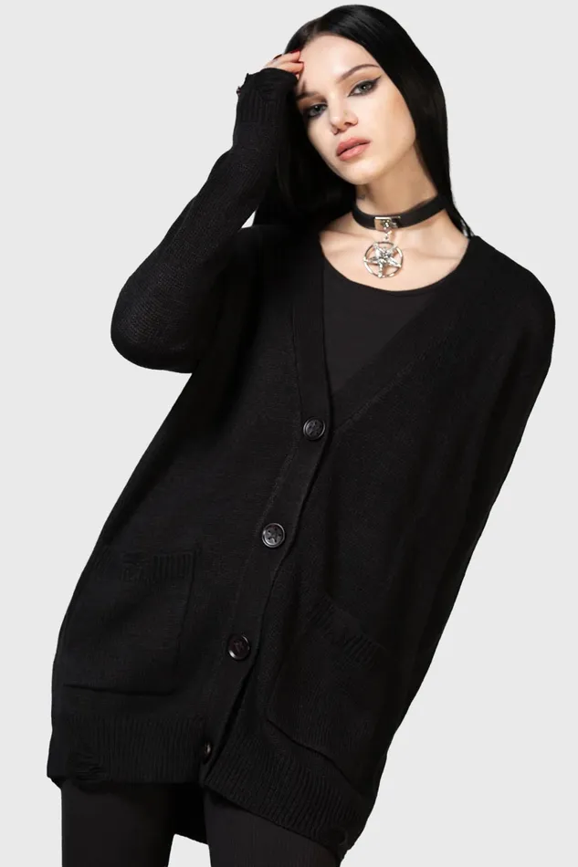 Women Cardigans Killstar Next Regret Knit Cardigan