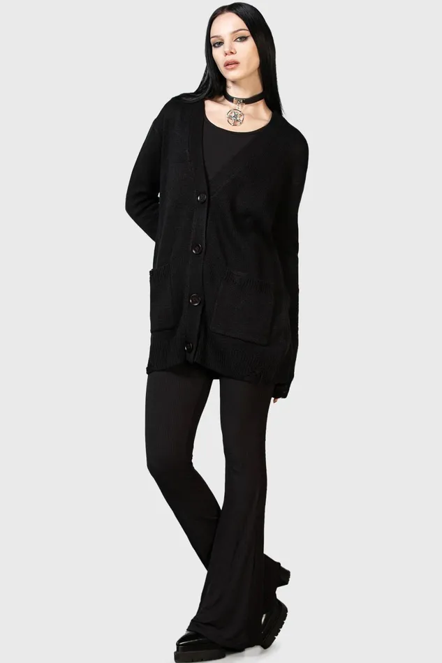 Women Cardigans Killstar Next Regret Knit Cardigan