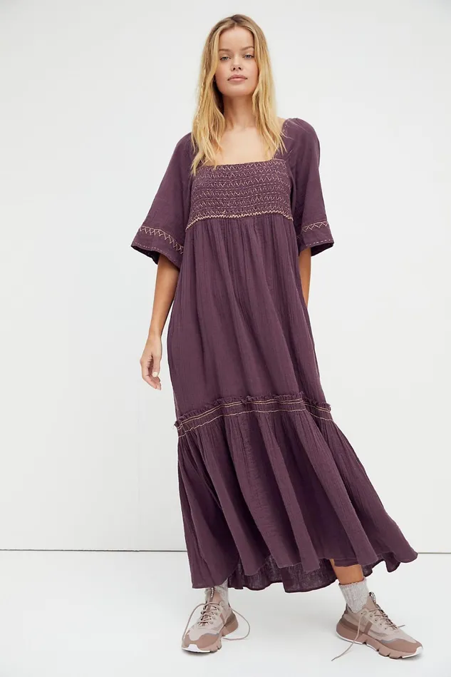 Women Casual Dresses Free People I039m The One Maxi Dress Thunder Clap