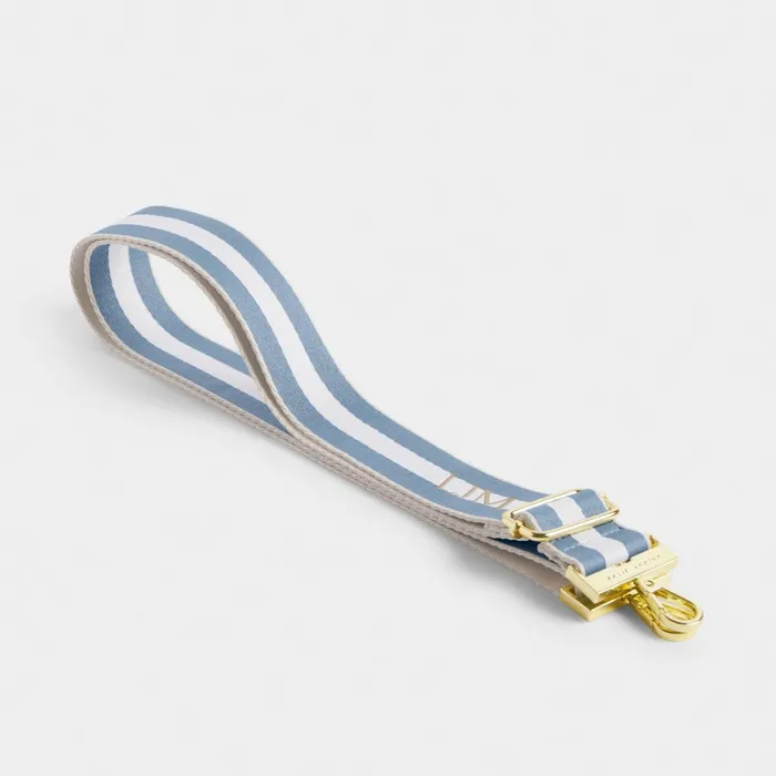 Women ClipOn Accessories Katie Loxton Canvas Bag Strap In Blue Aura 8211 Crossbody Bag Strap