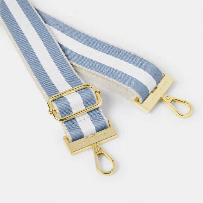 Women ClipOn Accessories Katie Loxton Canvas Bag Strap In Blue Aura 8211 Crossbody Bag Strap