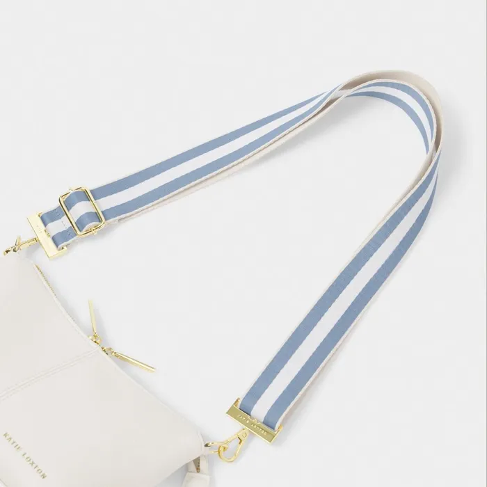 Women ClipOn Accessories Katie Loxton Canvas Bag Strap In Blue Aura 8211 Crossbody Bag Strap