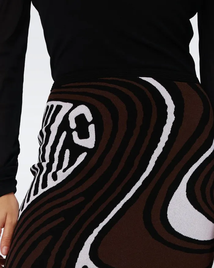 Women Coisty Knit Jacquard Skirt Floating Curve Ivory DVF Skirts