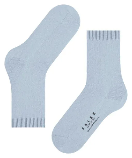 Women Cosy Wool Women Socks Light Blue FALKE Socks