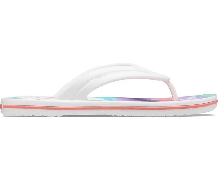 Women Crocband TieDye Flip Fresco Multi Crocs FlipFlops
