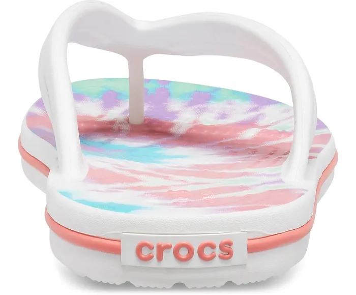 Women Crocband TieDye Flip Fresco Multi Crocs FlipFlops
