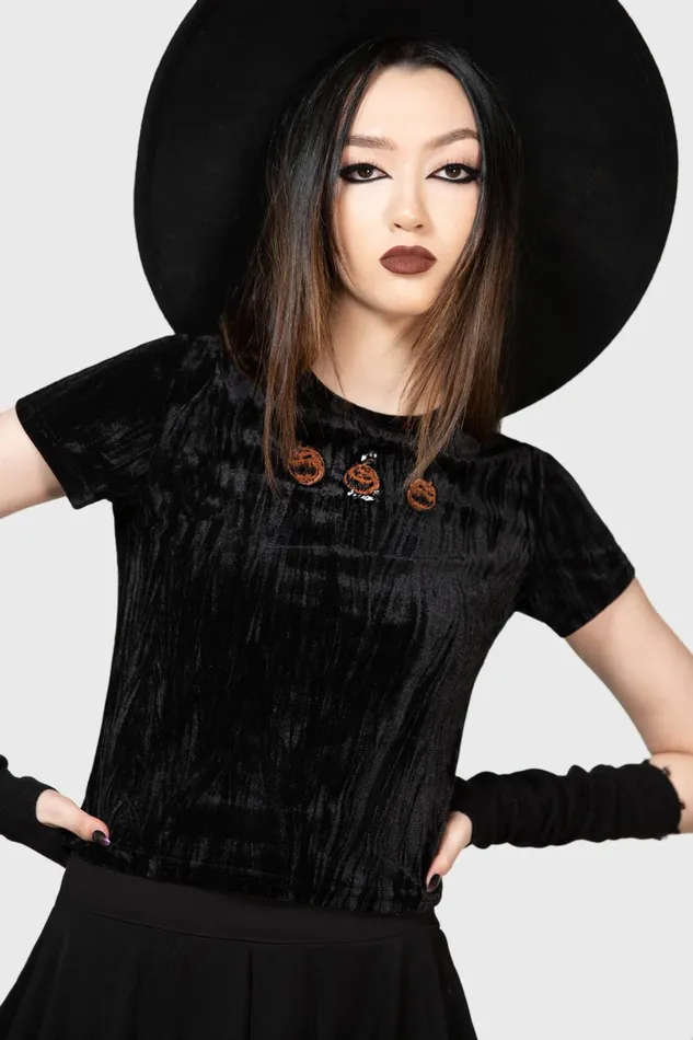 Women Crop Killstar Prospector039s Harvest Crop Top