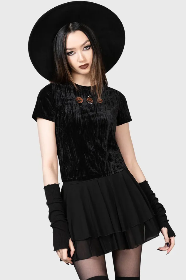 Women Crop Killstar Prospector039s Harvest Crop Top