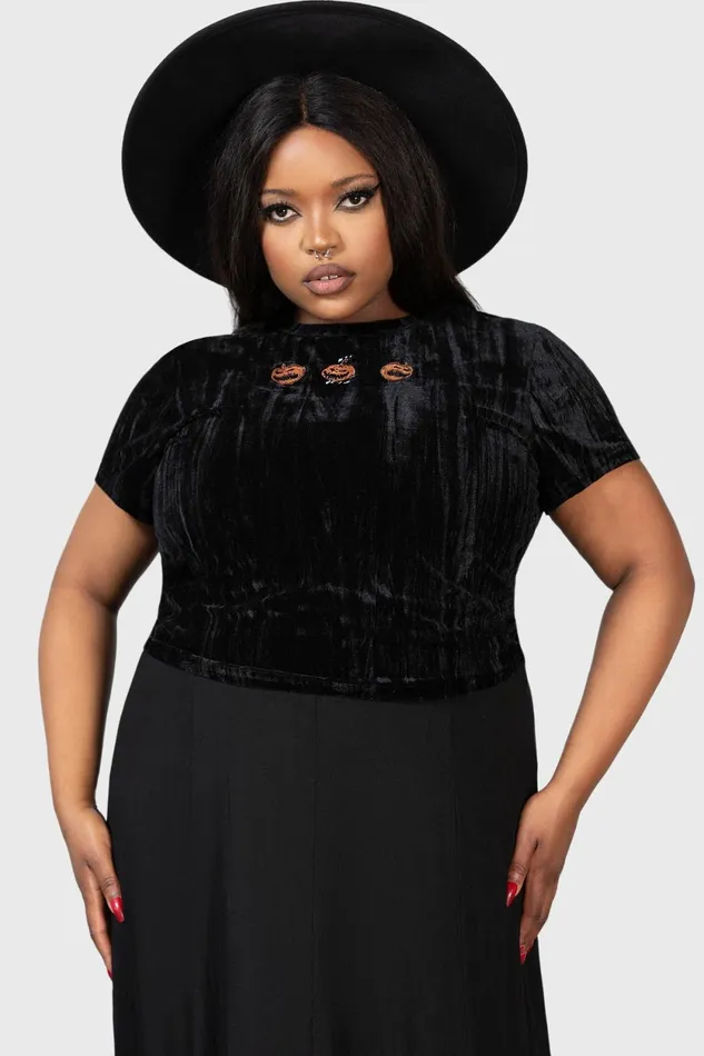 Women Crop Killstar Prospector039s Harvest Crop Top