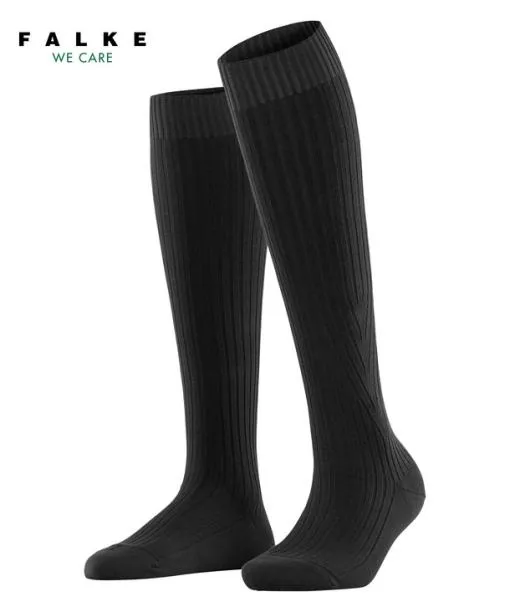 Women Cross Knit Women Kneehigh Socks Black FALKE Knee High Socks