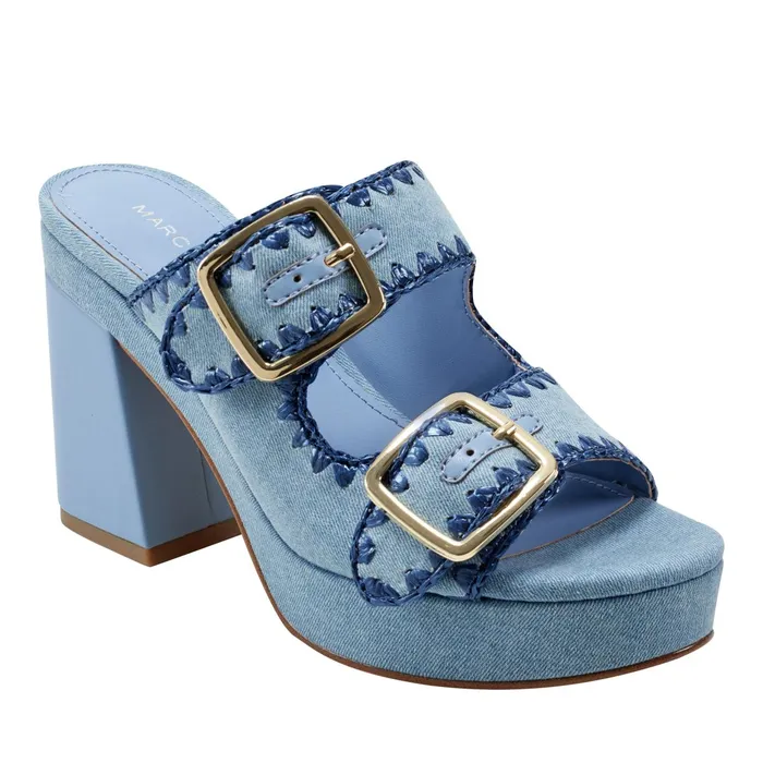 Women Dalen Platform Sandal Medium Blue Marc Fisher Sandals