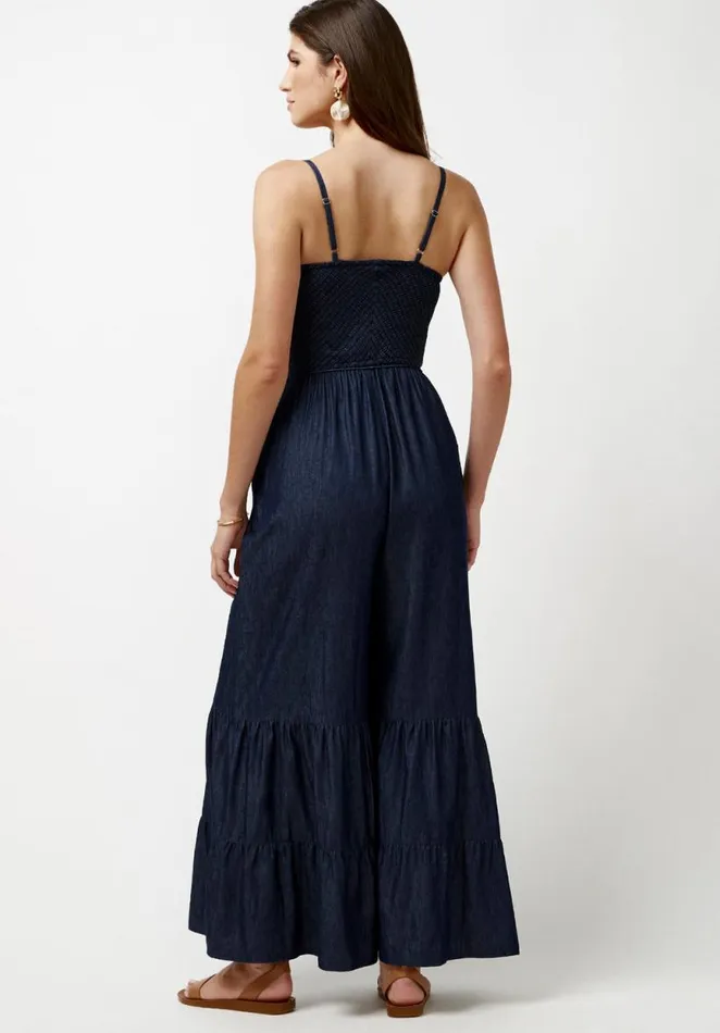 Women Dannika Dark Denim Jumpsuit Dark Denim Buffalo David Bitton Dresses and Jumpsuits