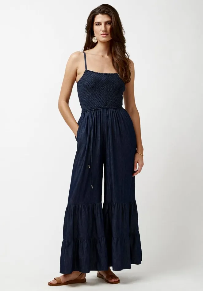 Women Dannika Dark Denim Jumpsuit Dark Denim Buffalo David Bitton Dresses and Jumpsuits