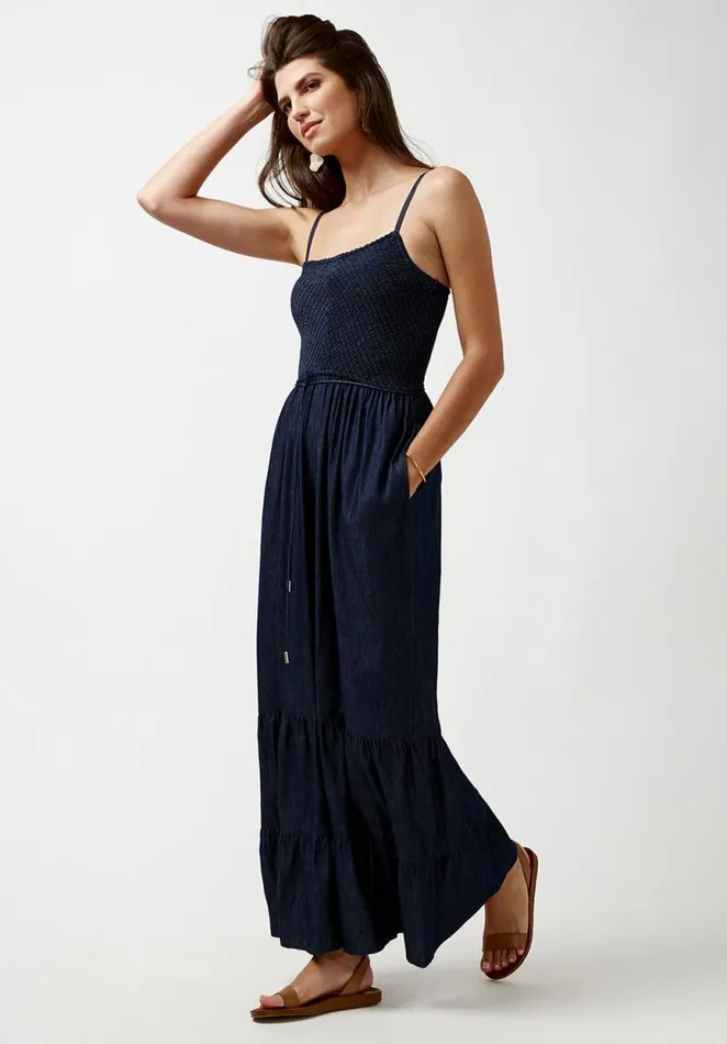 Women Dannika Dark Denim Jumpsuit Dark Denim Buffalo David Bitton Dresses and Jumpsuits