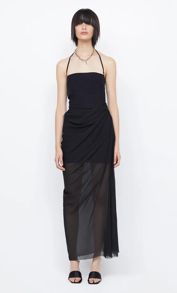 Women Dresses Bec Bridge AIDA DRAPED MAXI DRESS Black