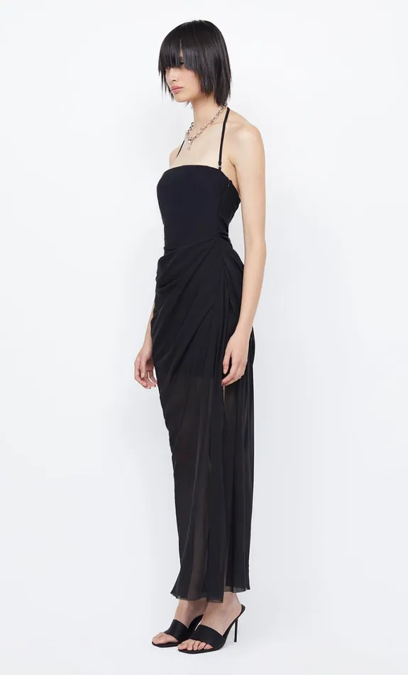 Women Dresses Bec Bridge AIDA DRAPED MAXI DRESS Black