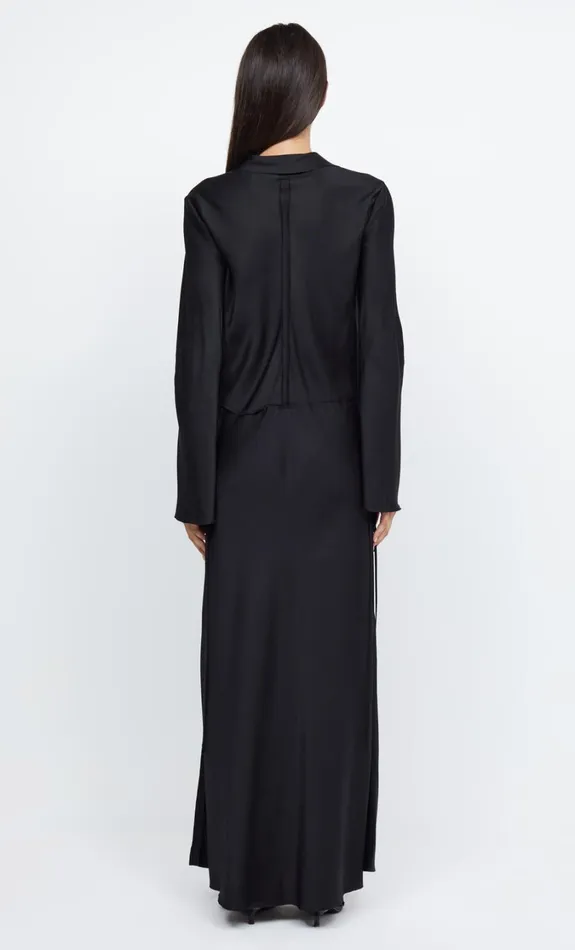 Women Dresses Bec Bridge EMERY LONG SLEEVE TIE MAXI DRESS Black