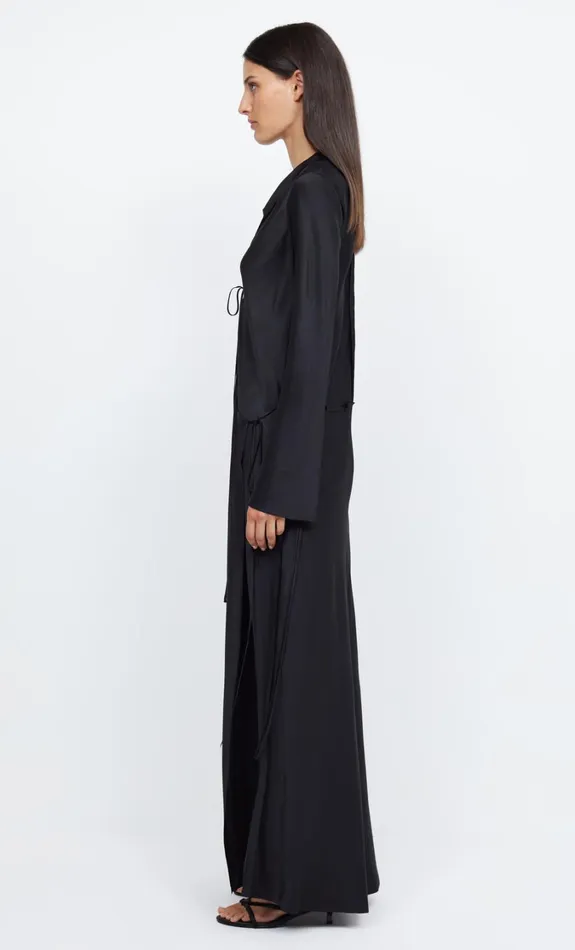 Women Dresses Bec Bridge EMERY LONG SLEEVE TIE MAXI DRESS Black