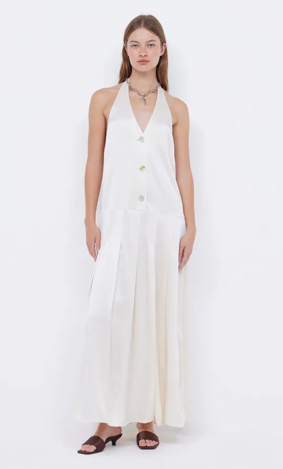 Women Dresses Bec Bridge KAIA HALTER MAXI DRESS Ivory