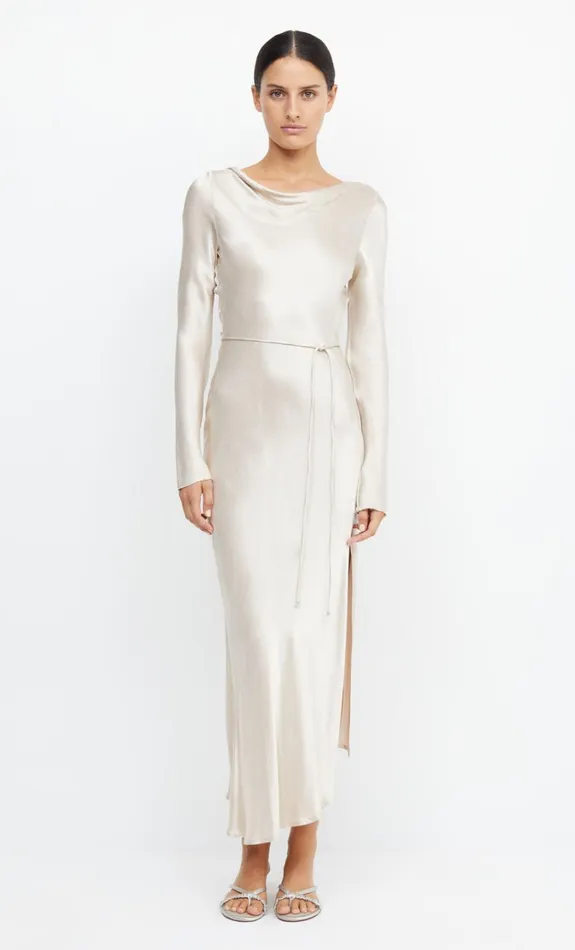 Women Dresses Bec Bridge MOON DANCE LONG SLEEVE MAXI DRESS Sand