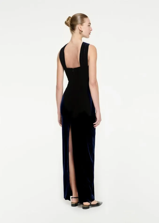 Women Dresses Roland Mouret Asymmetric Velvet Maxi Dress