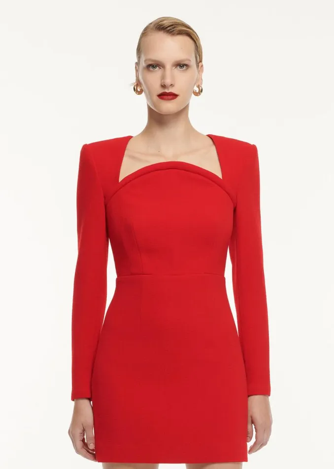Women Dresses Roland Mouret Long Sleeve Moon Mini Dress