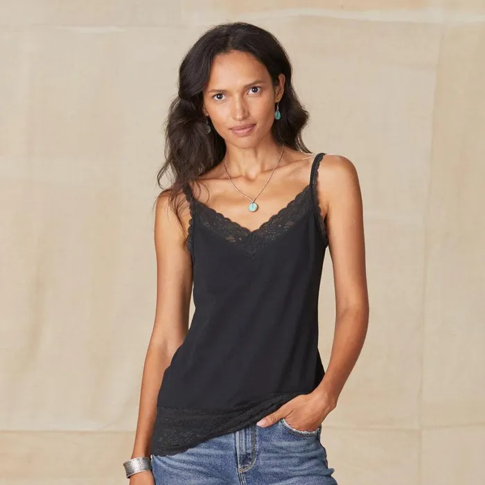 Women Eliza Tank Black Sundance Catalog Tops