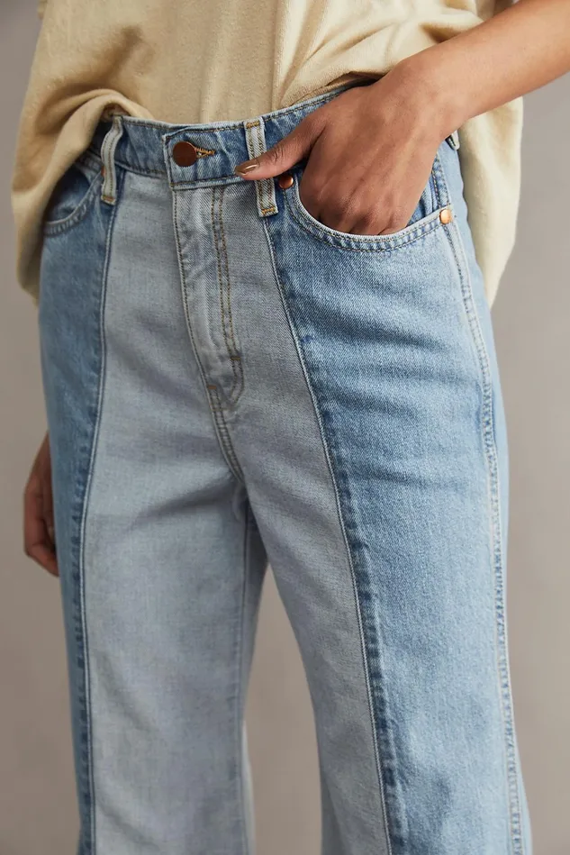Women Flare Jeans Free People Wrangler Wanderer 622 High Rise Flare Jeans Overcast