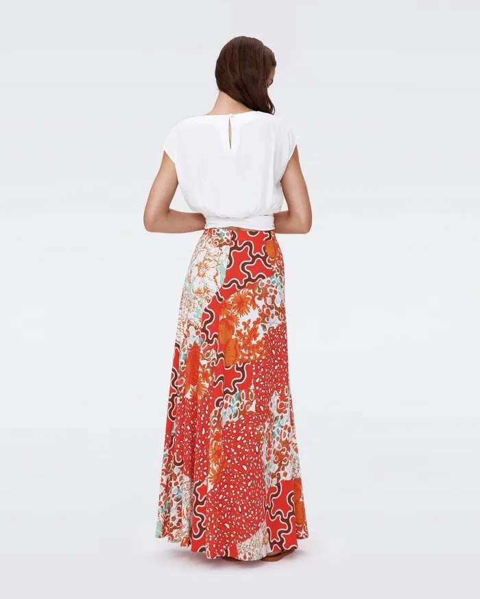 Women Florencia Skirt Solstice Flags Red DVF Skirts