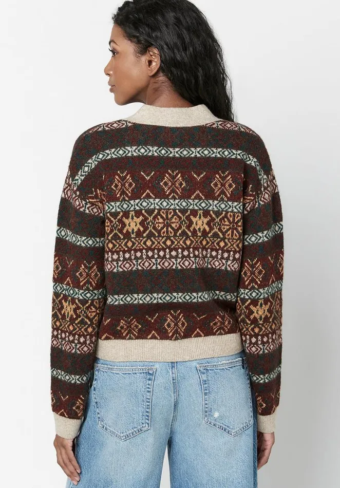 Women Forest Fair Isle Brecken Cardigan Forest Fairisle Buffalo David Bitton Sweaters
