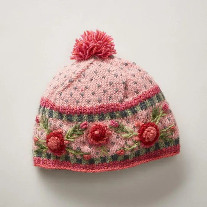 Women Frosty Blooms Beanie Raisin Sundance Catalog Hats Women Frosty Blooms Beanie Raisin Sundance Catalog Hats