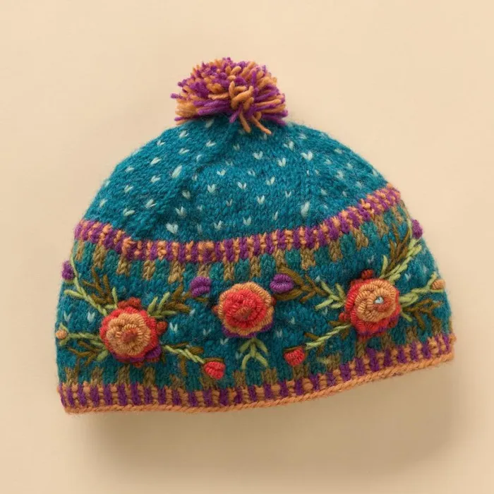 Women Frosty Blooms Beanie Raisin Sundance Catalog Hats Women Frosty Blooms Beanie Raisin Sundance Catalog Hats