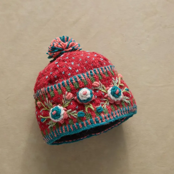 Women Frosty Blooms Beanie Raisin Sundance Catalog Hats Women Frosty Blooms Beanie Raisin Sundance Catalog Hats