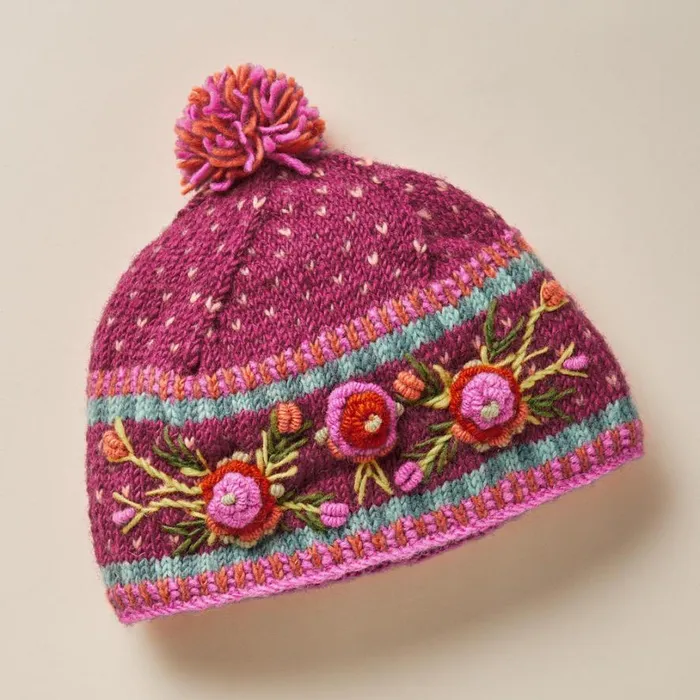 Women Frosty Blooms Beanie Raisin Sundance Catalog Hats Women Frosty Blooms Beanie Raisin Sundance Catalog Hats