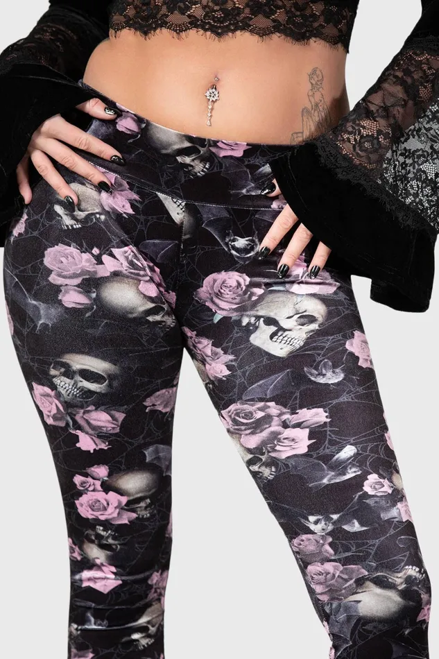 Women Going Out Killstar Hematite Leggings BLACKPINK