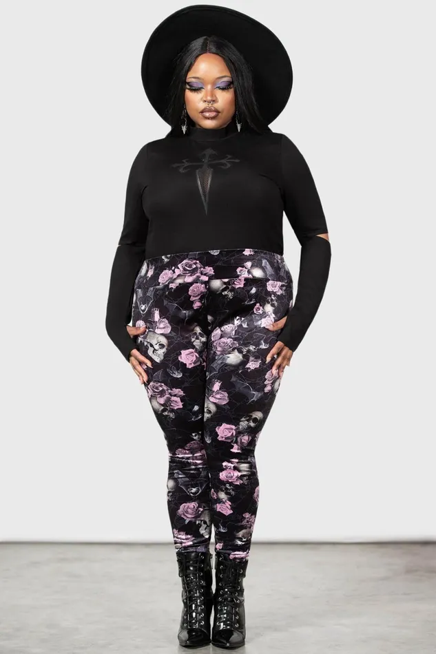 Women Going Out Killstar Hematite Leggings BLACKPINK