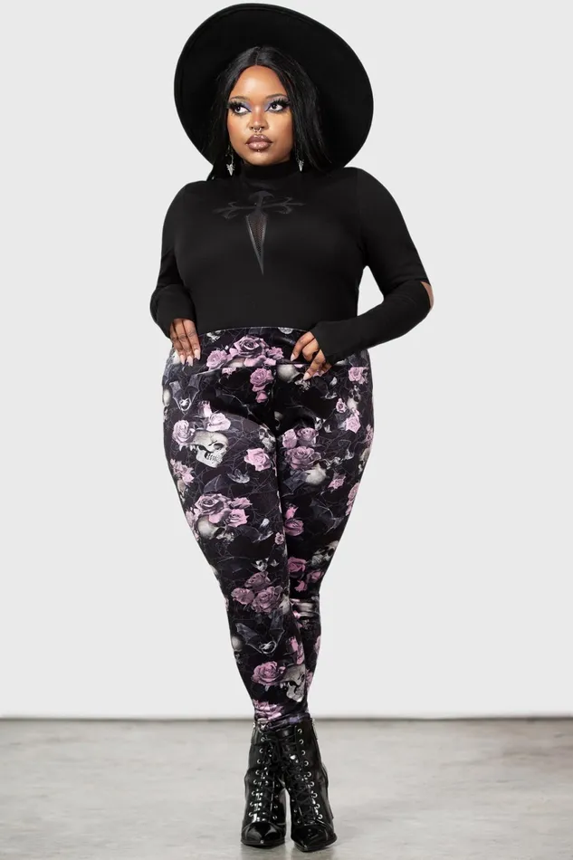 Women Going Out Killstar Hematite Leggings BLACKPINK