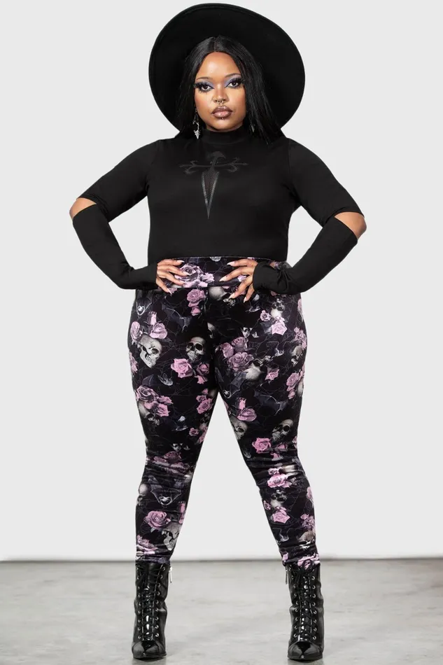 Women Going Out Killstar Hematite Leggings BLACKPINK