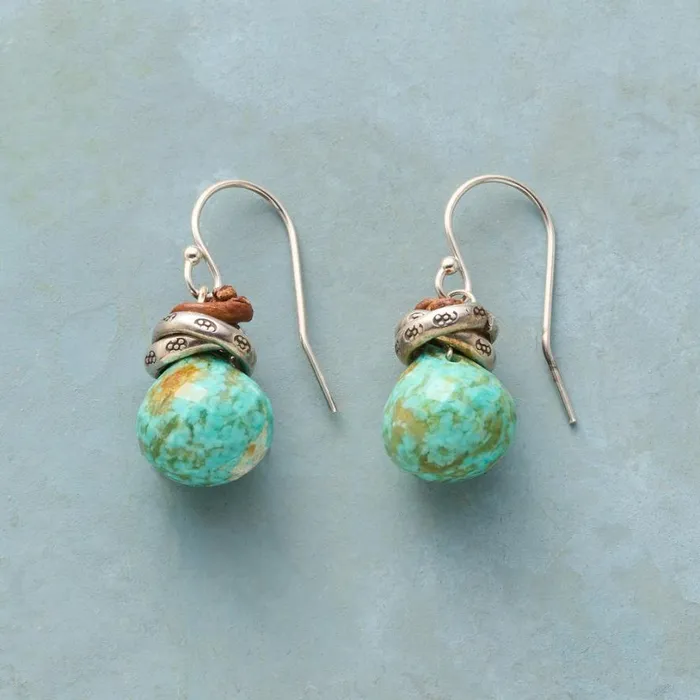 Women Green Planet Earrings Sundance Catalog Earrings