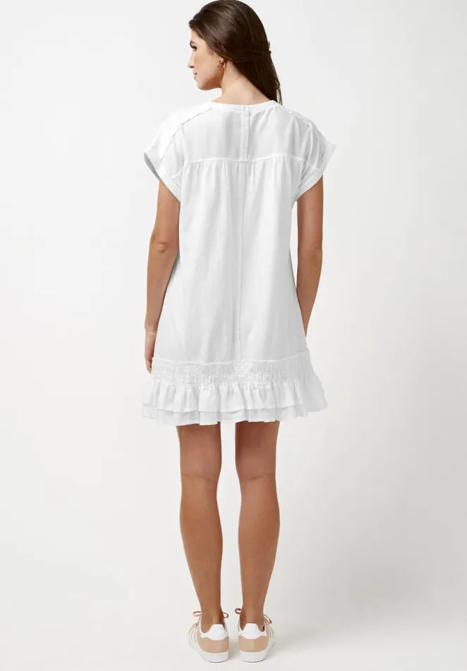 Women Halee Ruffle Pocket Dress White Buffalo David Bitton Dresses and Jumpsuits