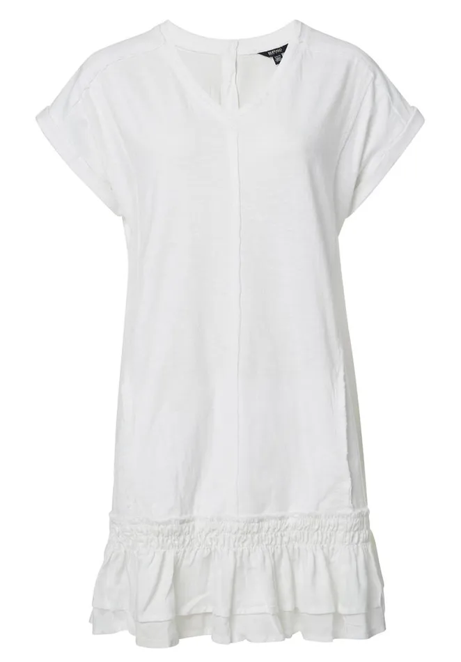 Women Halee Ruffle Pocket Dress White Buffalo David Bitton Dresses and Jumpsuits