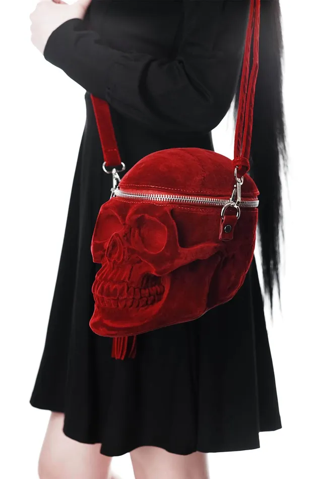 Women Handbags Killstar Grave Digger Skull Handbag BLOOD