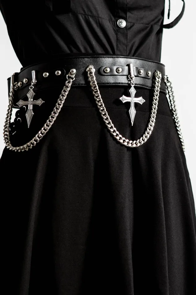 Women Harnesses and Belts Killstar Hope To Die Cross Belt