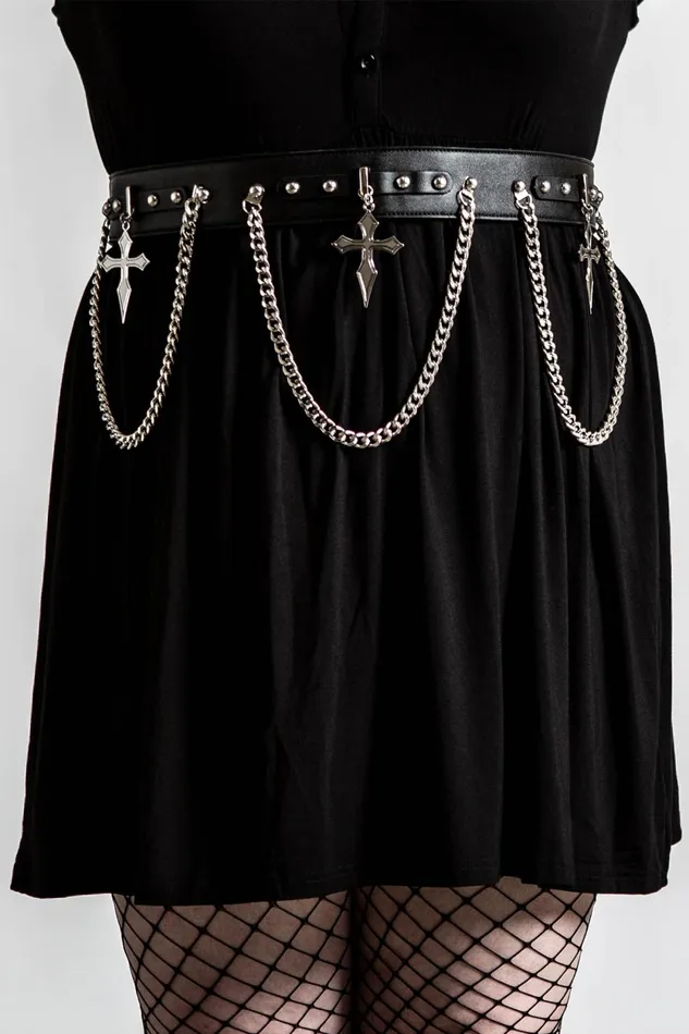 Women Harnesses and Belts Killstar Hope To Die Cross Belt