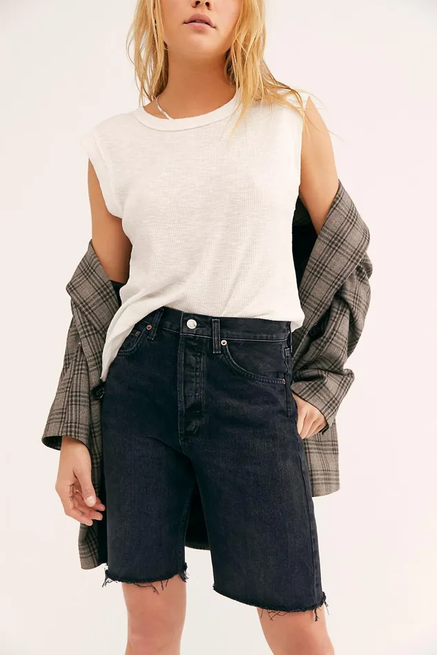 Women HighRise Jeans Free People AGOLDE 90s Loose Fit Shorts Fallen
