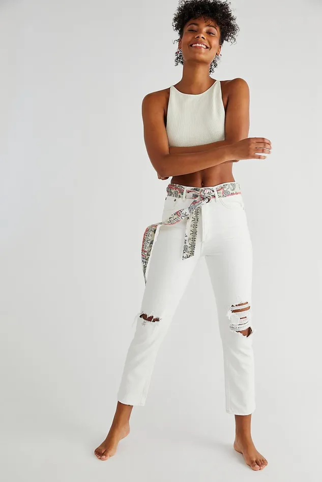 Women HighRise Jeans Free People AGOLDE Riley Jeans Veil